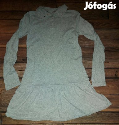Fodros aljú szürke ruha