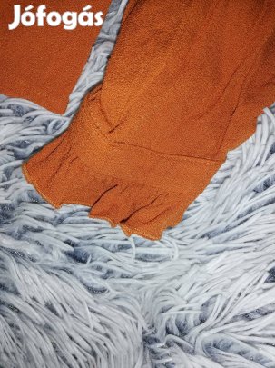 Fodros-csipkés narancssárga színű felső, M&S, 38