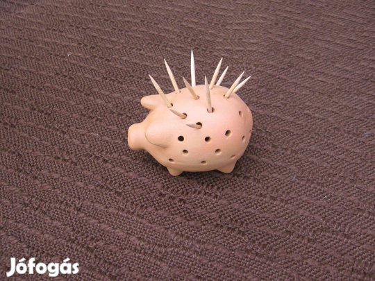 Fogvájó tartó kerámia malac, új