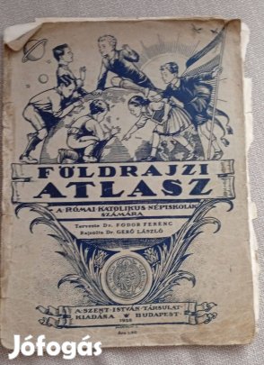 Földrajzi atlasz - A római katolikus népiskolák számára 1938-as kiadás
