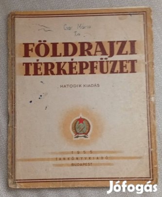Földrajzi térképfüzet 1955-ös kiadás