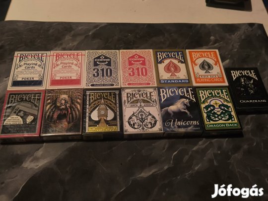 Fóliázott,bontatlan póker kártyák