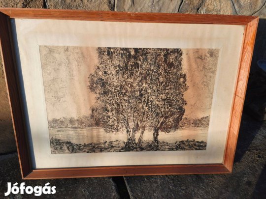 Folyóparti fák , rézkarc