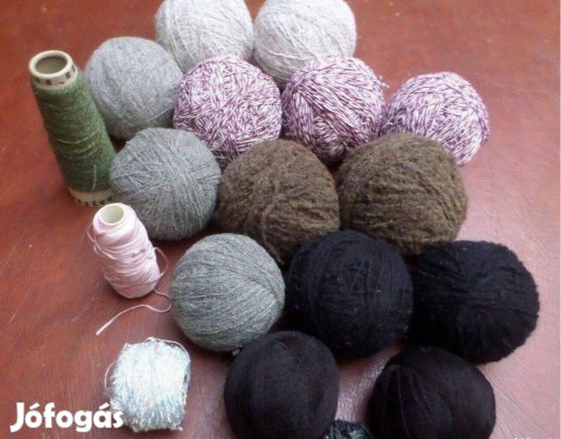 Fonal kötőfonal gyapjú pamut műszál 7 kg egyben