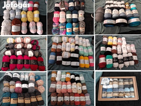 Fonalak, horgolás és kötés kellékek