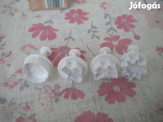 Fondant kiszúró, sütipecsét, torta díszítés