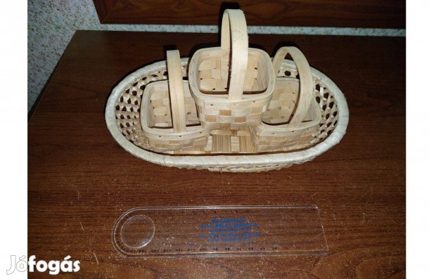 Fonott tál és kosár szett