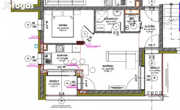 Fonyódi 44 nm-es lakás eladó