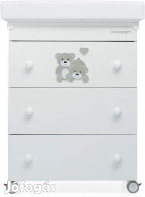 Foppapedretti fa fehér macis fürdető és pelenkázó komód, OUTLET termé
