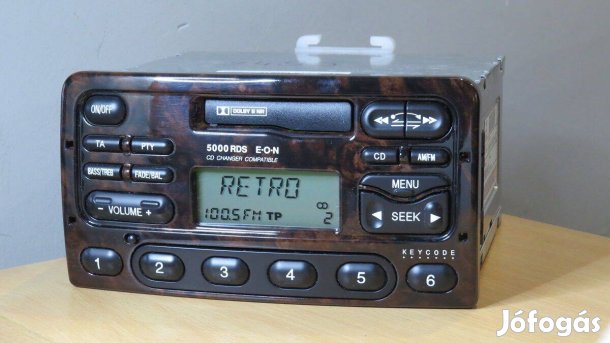 Ford 5000 RDS gyári rádió autórádió fejegység - fa előlapos