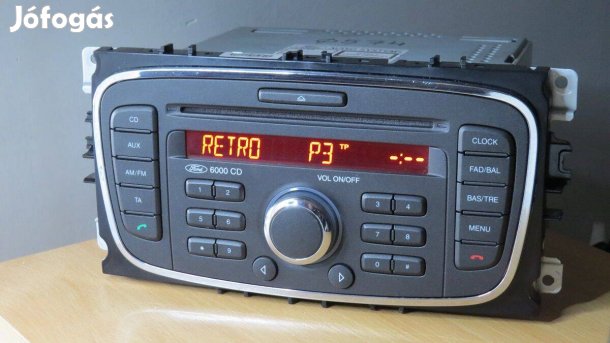 Ford 6000 CD gyári cd-s rádió fejegység - fekete