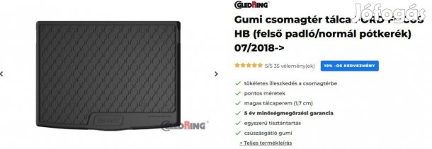 Ford Focus csomagtértálca