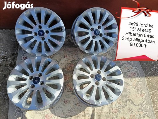 Ford ka 4x98 15 col alufelni szett 
