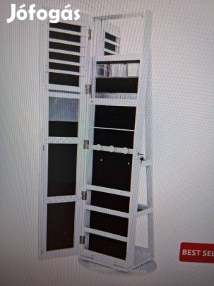 Forgatható ékszer és táskatartó szekrény tükörrel