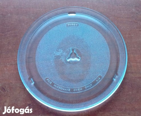 Forgótányér mikrohullámú sütőbe. 26 cm átmérőjű, üveg (Pyrex)