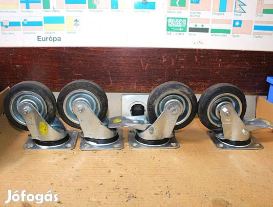 Forgóvillás forgózsámolyos ipari kerék görgő szett Blickle ( 7343 )