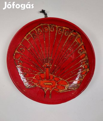 Fórizsné Sárai Erzsébet -Pávás falitányér (T:102)