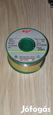 Forraszhuzal, forrasztó ón, 0,25 mm átmérő, 96 SC