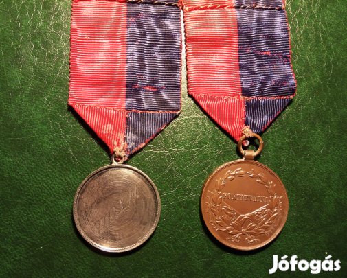 Fortitvdini Vitézségért kitüntetés 1919 bronz ezüst eredeti mellszalag