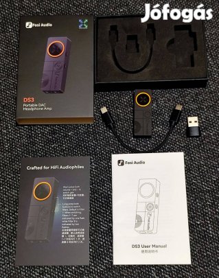 Fosi Audio DS3 hordozható USB dac amp és fejhallgató erősítő. Új!