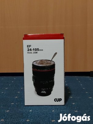 Fotógép objektívről mintázott bögre