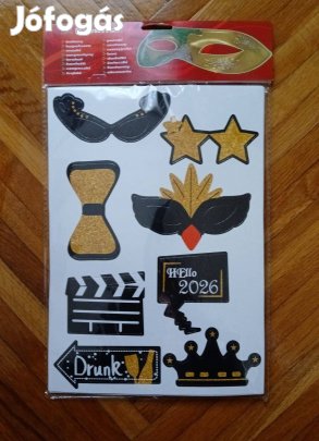 Fotósarok kellékek esküvői fotókellék szett új bontatlan 54 db dekor