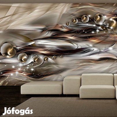 Fotótapéta - Barna üveggolyók tánca