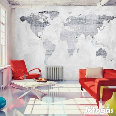 Fotótapéta - Beton világtérkép