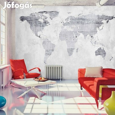 Fotótapéta - Beton világtérkép