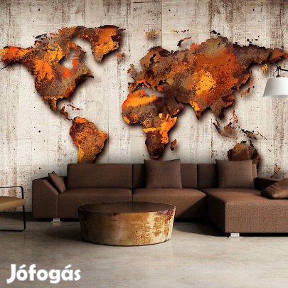 Fotótapéta - Bronz világtérkép