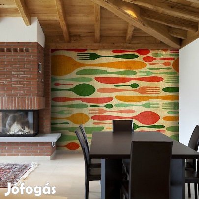 Fotótapéta - Evőeszközök - narancssárga és zöld