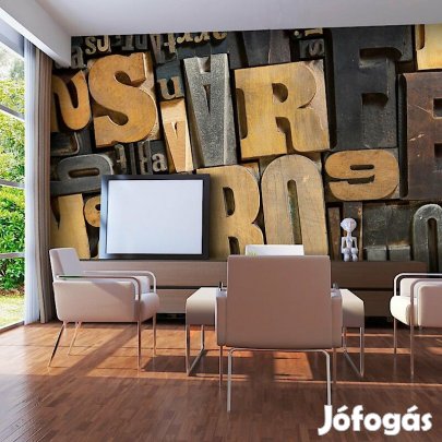Fotótapéta - Fa betűk