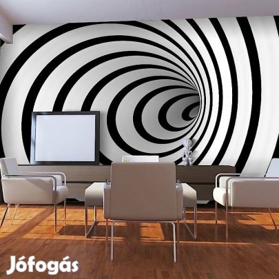 Fotótapéta - Fekete-fehér 3d alagút