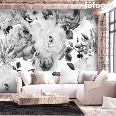 Fotótapéta - Fekete-fehér virágzás