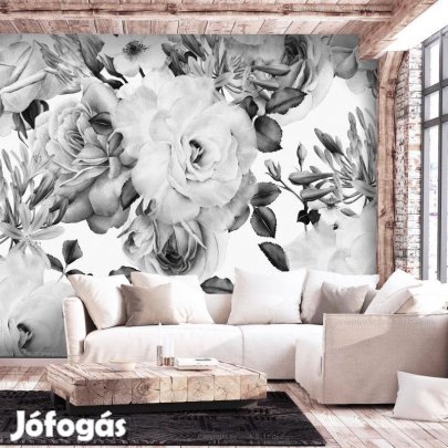 Fotótapéta - Fekete-fehér virágzás