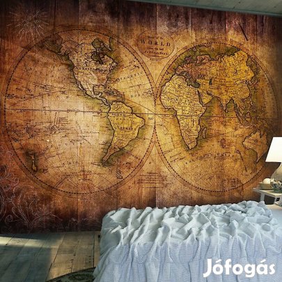 Fotótapéta - Föld térkép régi stílusban