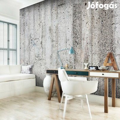 Fotótapéta - Halványszürke kőfal