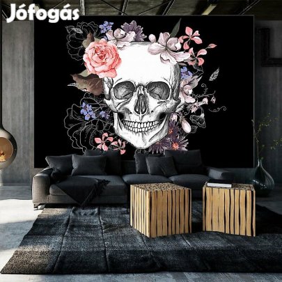 Fotótapéta - Koponya és virágok