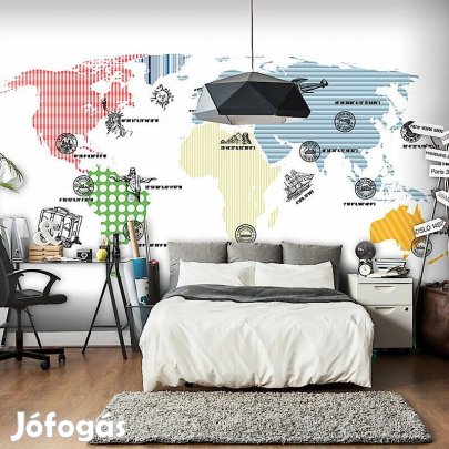 Fotótapéta - Kozmopolita világtérkép