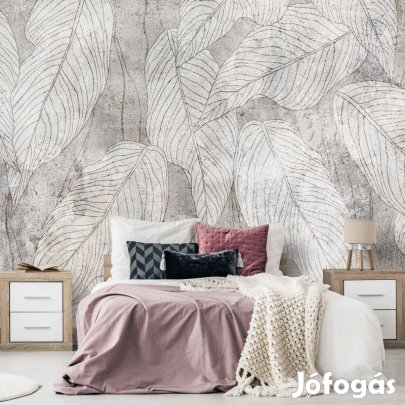 Fotótapéta - Levelek fekete-fehérben