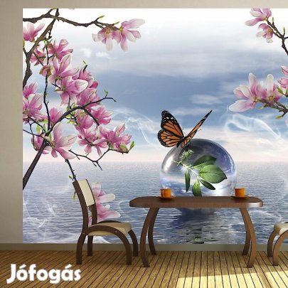 Fotótapéta - Levelek szappanbuborékban