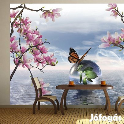 Fotótapéta - Levelek szappanbuborékban