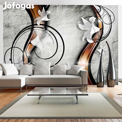 Fotótapéta - Liliomok szürke háttérrel