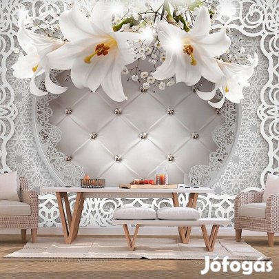 Fotótapéta - Liliomok tűzdelt háttérrel