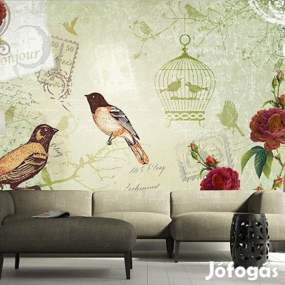 Fotótapéta - Madarak és virágok 3