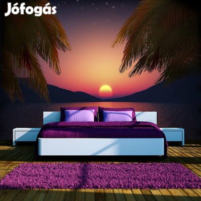 Fotótapéta - Naplemente a pálmafák felett