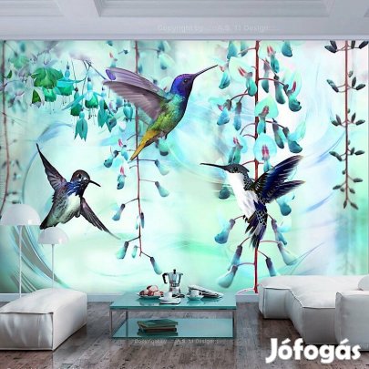 Fotótapéta - Repülő zöld kolibrik