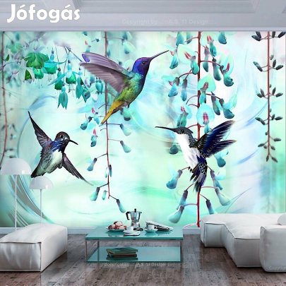 Fotótapéta - Repülő zöld kolibrik
