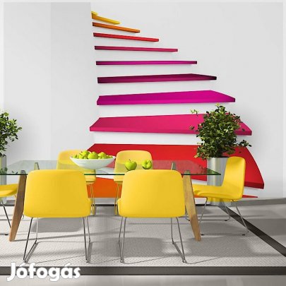 Fotótapéta - Színes lépcsőkön felfelé