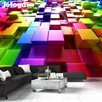 Fotótapéta - Szivárványos kocka mező